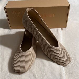 Chic Beige Women's Loafers size 8.5